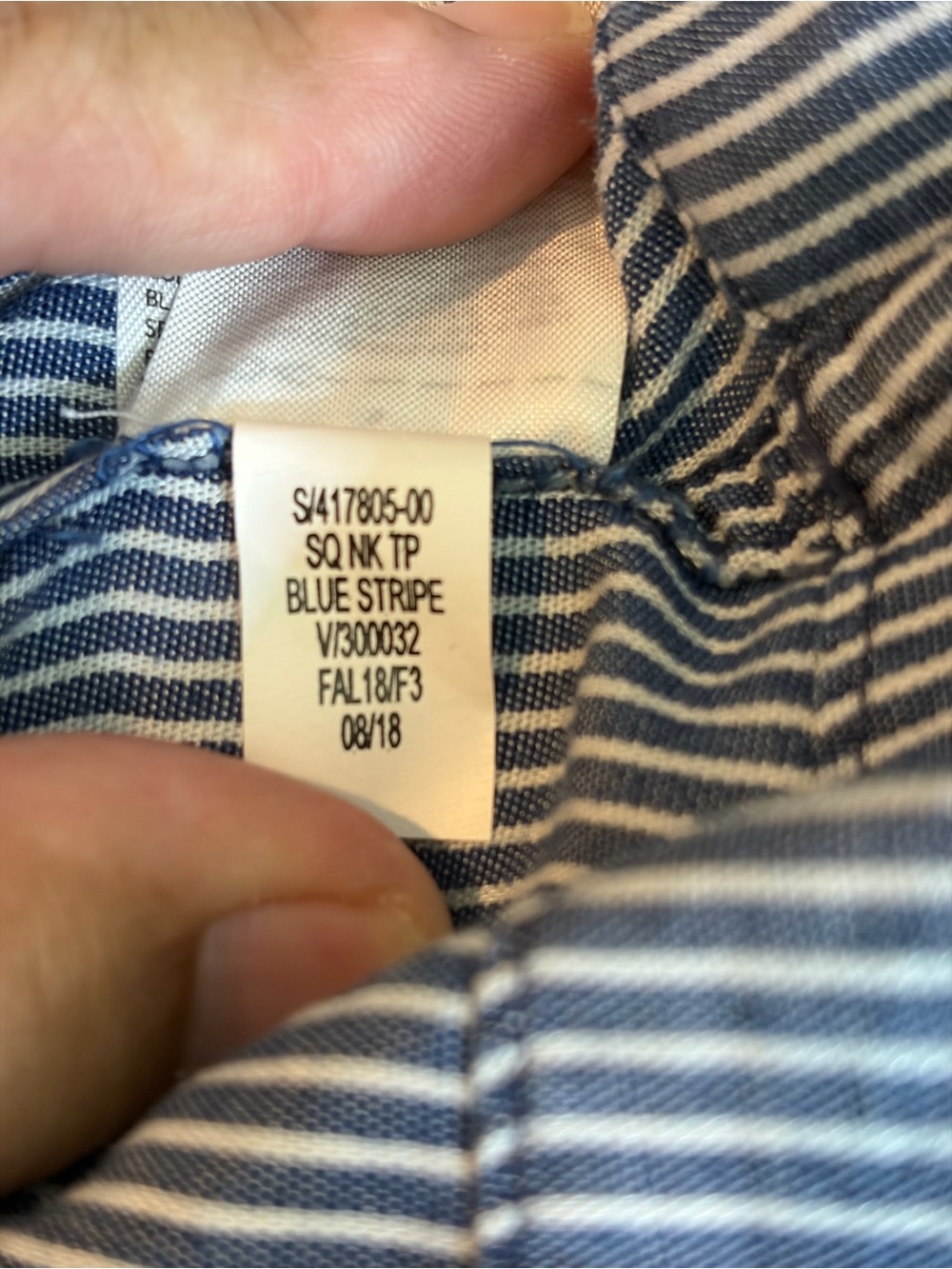 Gap Blue Striped Square-Neck Peasant Blouse Small - Picture 5 of 6